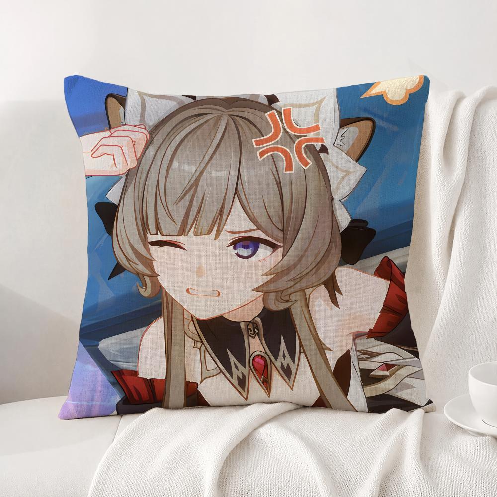 Game Genshin Impact Sandrone Cushion Cover Natural Linen Pillowcase Set AllinOne Decor Cushion Cover for Sofa Bedroom Chair