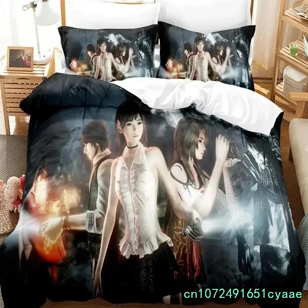 FATAL FRAME Комплект постельного белья Односпальный Полуторный Двуспальный Евро Размер Кинг-сайз Комплект для кровати Взрослый Детская Спальня Комплекты пододеяльников Комплект постельного белья по игре Аниме