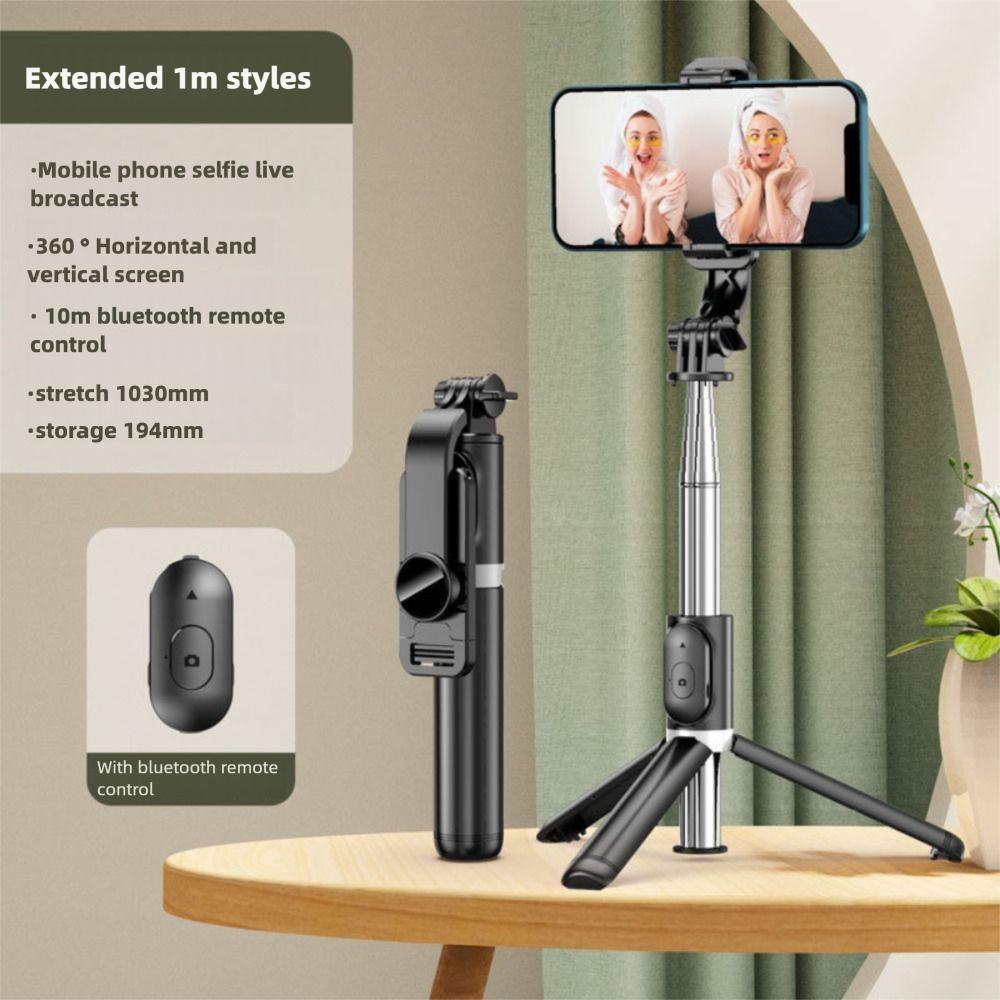 360 Degree Rotation Wireless Bluetooth Tripod Detachable Mobile Phone Camera Stand  Group Photo