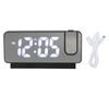 Projection Alarm Clock USB Rechargeable White Light Snooze Function Adjustable Brightness LED