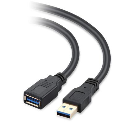 XBOHJOE 6M USB-удлинитель 5 Гбит/с для передачи данных, разъемы «папа-мама», кабель USB 3.0, черный, для передачи данных, позолоченные, для накопителей, мышей, клавиатур, принтеров и многого другого,
