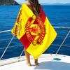 1pc M-Manchester Beach Towel with Custom Name, Beach and Seaside Swimming Pool Equipment, Fashion Pattern, Rectangular, Travel Essential