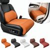 Leather Integrated Lumbar Leg Support Mat Memory Foam Extended Seat Cushion  Vehicle Universal