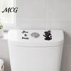 Self-adhesive Toilet Decal Sticker, Self-Adhesive Waterproof PVC Halloween Decal, Owls No Glue Sticker Ghosts Black Cats Skeletons Flushing