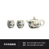 Ручная роспись Сине-белый Рыбный Чайный Набор Полный Набор Бутиковый Набор для Чайной Церемонии Набор Чайник и Чашки Набор для Чая Декоративное Изделие Ремесло
