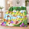 Animal Crossing Flannel Throw Blanket Soft Warm Cozy For Sofa Bed Indoor Home Bedroom Use