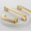 Furniture Decorative Handle Long Square Brass Dressers Knob Simple Bedside Cabinet Pull Wardrobe Handle Easy to Install