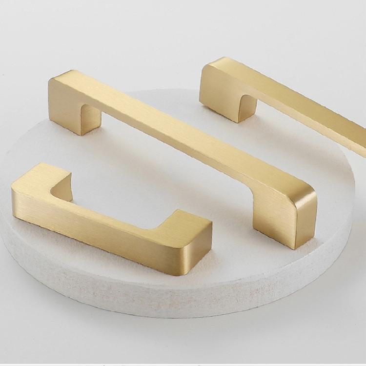 Furniture Decorative Handle Long Square Brass Dressers Knob Simple Bedside Cabinet Pull Wardrobe Handle Easy to Install