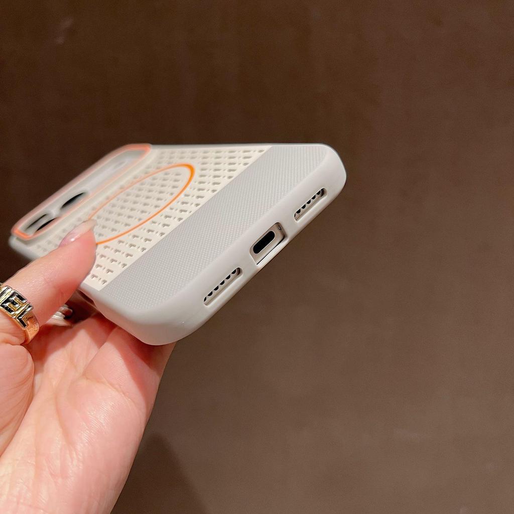 Магнитный дышащий сетчатый чехол для телефона для iPhone 18 Pro Max, 17, 16 PM - Матовый, Противоскользящий, Полное покрытие