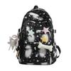 Schoolbag new casual high-value backpack fresh, sweet and cute star backpack junior high school students lightweight commuting schoolbag
