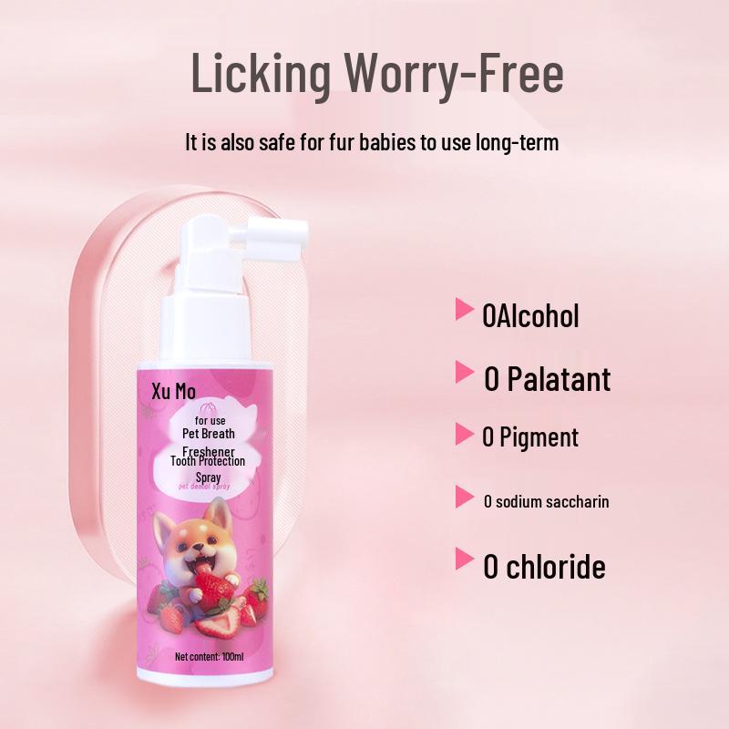 Спрей для чистки полости рта для домашних животных Xumo - Быстродействующее средство для удаления зубного камня и неприятного запаха изо рта