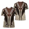 3D Pattern Cowboy Мужская футболка Модная одежда для косплея с круглым вырезом Персонализированная толстовка Мужская свободная повседневная футболка с коротким рукавом