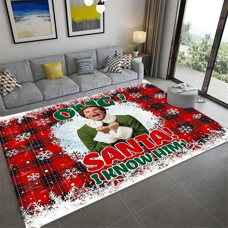 Christmas Movie Carpet Rug for Living Room Bedroom Home Sofa Decoration,Kids play Non-slip Floor Mat