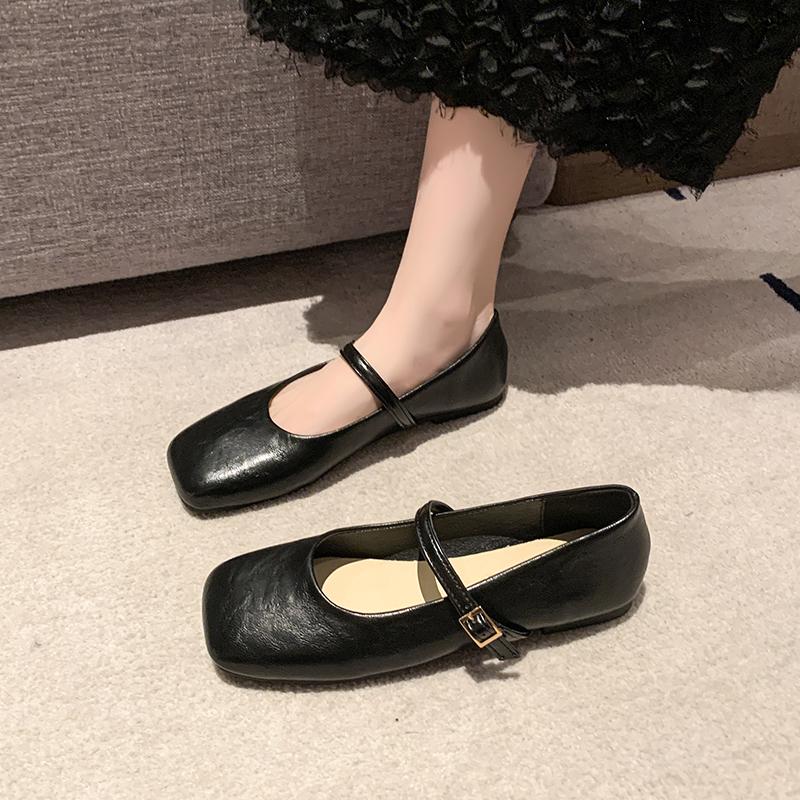 2024 Весенние одинарные туфли Модные неглубокие женские туфли без застежек на плоской подошве Женские повседневные балетки для отдыха на открытом воздухе Женская обувь на плоской подошве