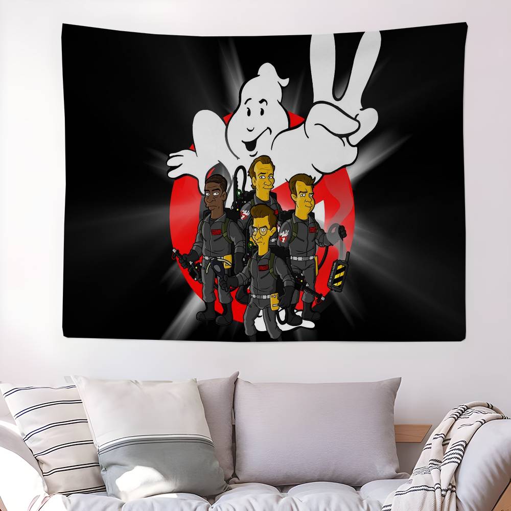Movie GGhostbusters Anime Tapestry Hippie Flower Wall Carpets Dorm Decor Cheap Hippie Wall Hanging