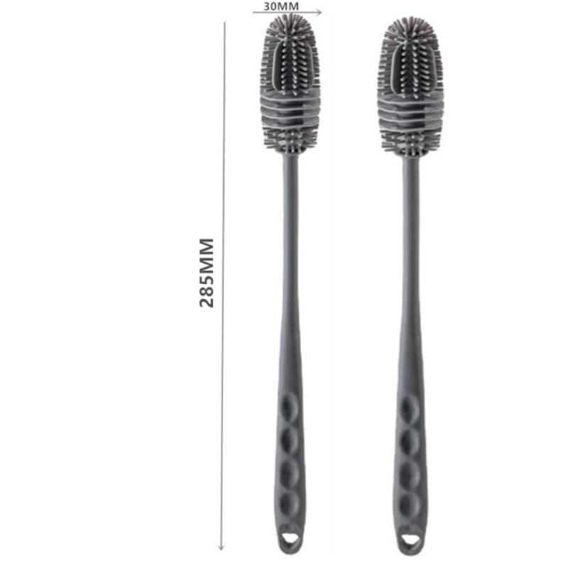 Силиконовая щетка для чашек, щетка для чистки бутылок с молоком, длинная ручка, очиститель для бутылок с водой, щетка для чистки стеклянных чашек, кухонные инструменты для чистки