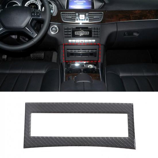 Soft Carbon Fiber Console AC Switch Cover Trim Sticker For Benz E-Class 2014-15