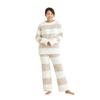 Seap Пушистый свитшот для пижамы 505 Женский комплект, & Брюки, (бежевый)