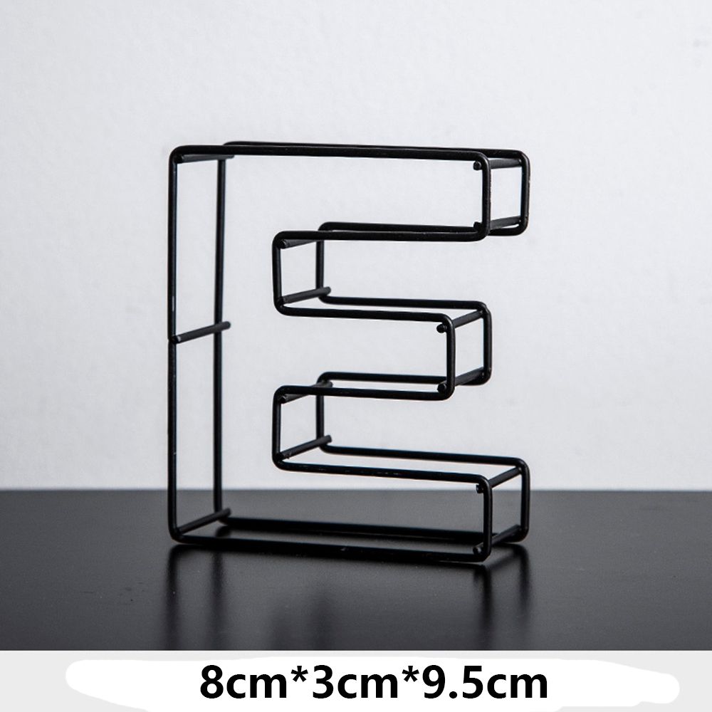 Photography Props Metal Hollow Letter Wrought Iron Alphabet Doorplate Sign Home Decoration