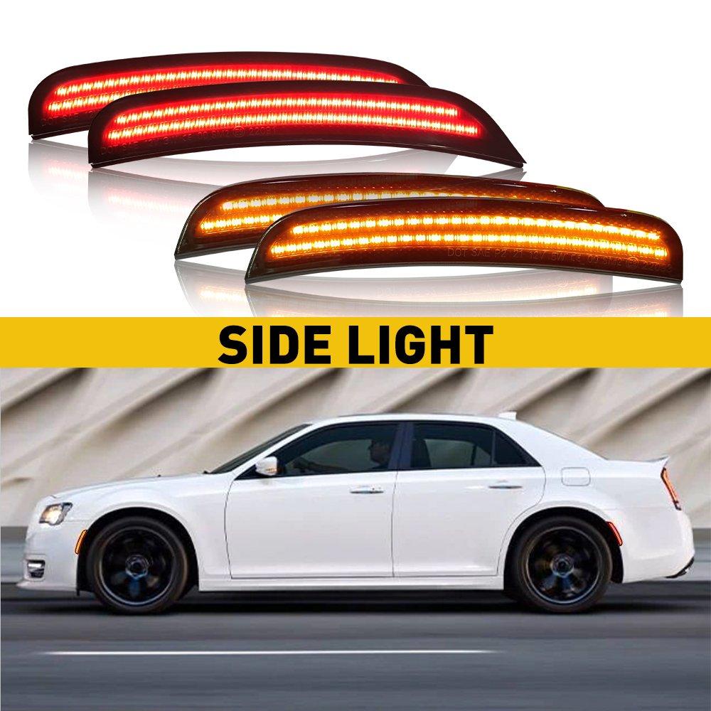 15-21 Chrysler 300 Smoked LED Side Markers 4PCS