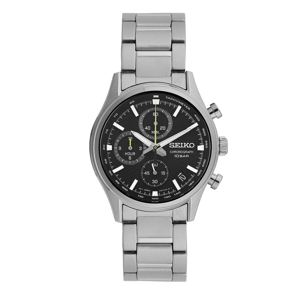 Seiko SEIKO Watch Chronograph Overseas Model Black SSB419P1 Men's [item]