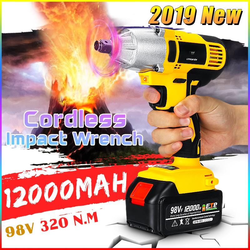 98VF 320Нм 12000мАч 110-240В Аккумуляторный Электрический Ударный Гайковерт Дрель Шуруповерт