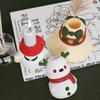 2Pcs Christmas Silicone Candlestick Mold Snowman Elk Craft Mould for Home Decor Christmas Bell Candle Holder Concrete Gypsum Pla