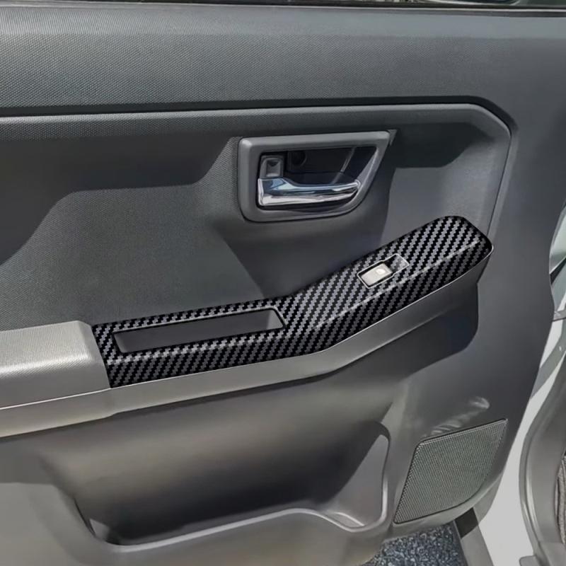 RHD For DAIHATSU TAFT 2024 2025 Interior ABS Carbon Fiber ide Armrest Window Lift panle glass rise control Switch Cover Trim
