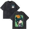 Anime The Apothecary Diaries Print Vintage Washed Tshirt Men Women Harajuku Tshirt Shortsleeved Casual Cotton Hiphop Tshirt