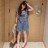Девичьи модные летние джинсовые комбинезоны - тонкие повседневные шорты в корейском стиле