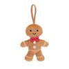Jellycat Рождественская коллекция Пряничный Фред Милая кукла Плюшевый кулон 10 см высотой