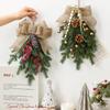 Christmas Ornament Realistic Faux Pine Branch Hanging Ornament Plastic Christmas Hanging Ornament