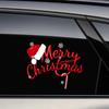 Merry Christmas Winter Decals, Car Stickers, Holiday Wall Window Clings, Decorations Accessories (Hat Merry Christmas)