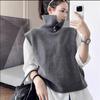 Women's Knitted High-neck Vest Loose Comfortable Pullover Cashmere Sweater Sleeveless Sweaters