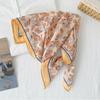 Square Cotton Linen Square Scarf Pastoral Style Scarf Hair Band Headband Floral Kerchief  Women