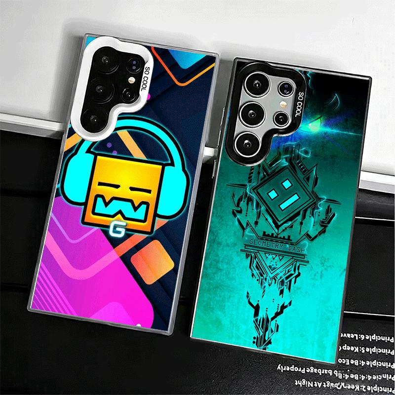 Ударопрочный чехол для телефона Geometry Dash для Samsung Galaxy S26 Edge S25 Ultra S24 FE S23 Plus S21 Чехол Защита от падения Fundas
