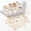 European and American popular love geometric ring open multi-joint ring irregular ring set hot-selling parts