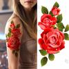 Purple Rose Jewelry Water Transfer Tattoo Stickers Women Body Chest Art Temporary Tattoo Girl Waist Bracelet Flash Tatoos Flower