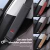 xkhr10 Leather Car Seat Belt Protector Pad Shoulder Strap Cover Interior Accessories For Mitsubishi Outlander Lancer L200 ASX Pajero