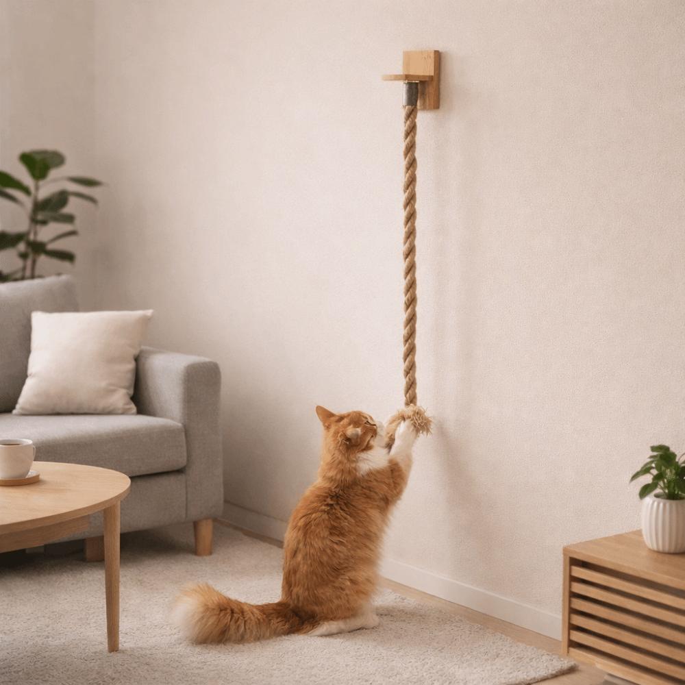 Bite Resistant Cat Scratch Rope Screw Fixation Sisal Rope Cat Climber Cat Climbing Shelf  Play