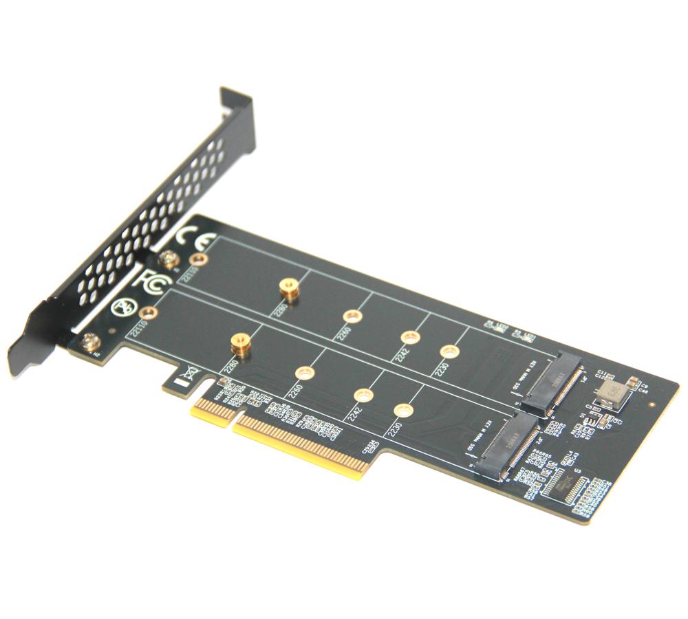 To Nvme M2 Pcie Adapter Card Pcie 40 X8 X16 Nvme M Key Ssd Converter M2 Pci Expansion Card For 2230 2242 2260 2280