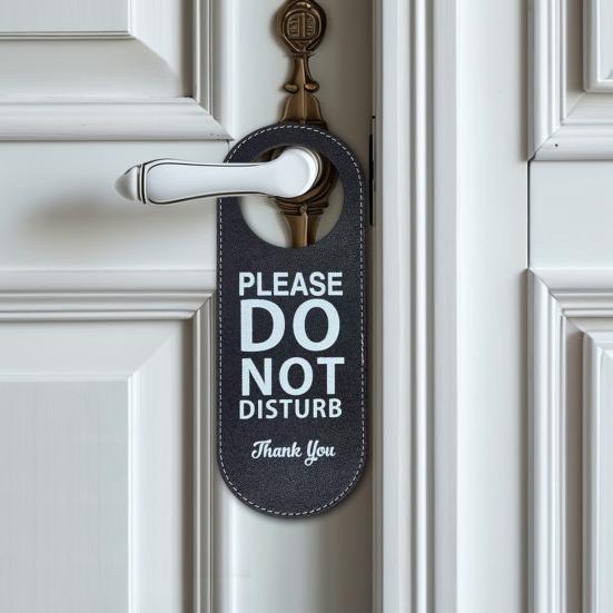 Не беспокоить Дверная вешалка Двусторонняя искусственная кожа Добро пожаловать Пожалуйста, постучите Домашний Офис Дверная ручка Знак Подвесной декоративный орнамент