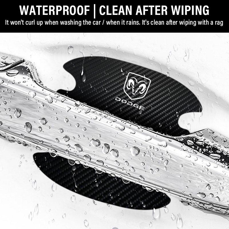 4 шт./компл. Наклейка на ручку двери автомобиля против царапин, углеродное волокно для Dodge Journey Caliber Challenger Charger Ram 1500 Stratus Dart Dakota Durango