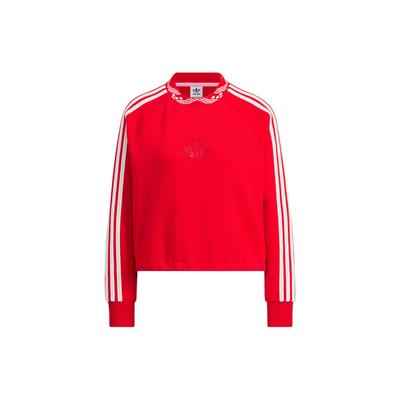 Originals X Feifei Ruan FW23, новогодний классический свитшот с круглым вырезом в три полоски, женские топы, красный IX4228