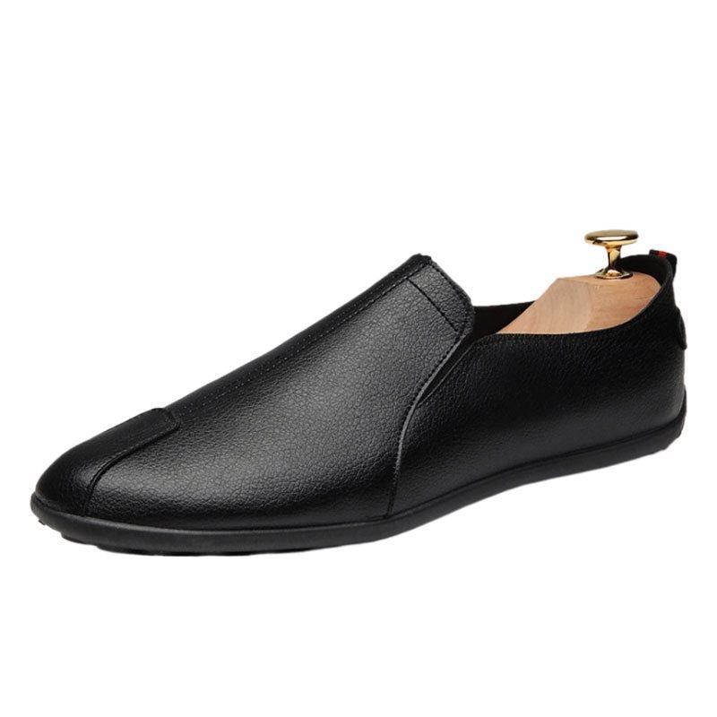 Ботинки Bean мужские повседневные кожаные туфли водонепроницаемые туфли на одну ногу весенние модные низкие туфли для ленивых плоская подошва одиночные туфли для вождения одиночные туфли