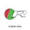 3D Metal S R Logo Car Front Grille Side Fender Rear Trunk Emblem Badge Decals for X-TYPE F-TYPE XE XF XJ XJR XFR Accessories