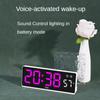 Цифровой светодиодный будильник с недельным дисплеем температуры Электронные настольные часы Голосовое управление будильниками Регулировка яркости