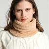 Women Thermal Scarf Solid Color Cold Weather Warm Scarf High Collar Coral Fleece Winter Comfortable Neck Wrap