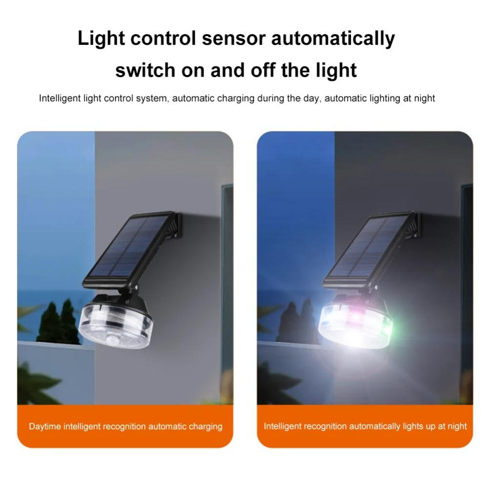 Solar Wall Mount Lamp Multifunctional Light Sensor Pathway Lighting Lamp Adjustable Angle Outdoor Wall Lamp for Backyard Patio