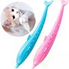 Toothbrushing Toy for Cats, Interactive and Durable Silicone Fish